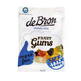   DeBron „Fruit Gums” zucker- und glutenfreie Bonbons 100 g