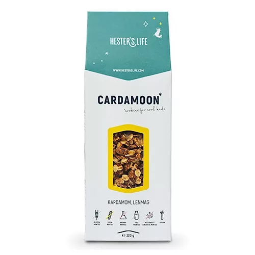 Hester's Life Cardamoon-Kekse / Kardamom-Leinsamen-Müsli, 320g