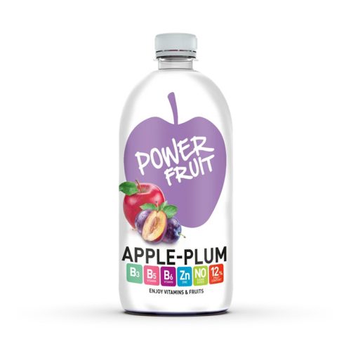 Power Fruit Getränk mit Apfel-Pflaumengeschmack, angereichert mit B-Vitaminen und Guarana, 750 ml