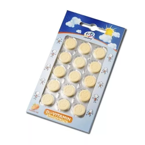 1x1 Vitamin 1000 mg Vitamin C + Vitamin D3 Kautabletten mit Orangengeschmack, Hagebuttenextrakt und Süßungsmitteln