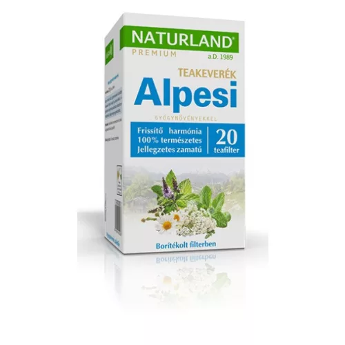 Naturland Alpesi gyógynövény teakeverék filteres 20x1 g