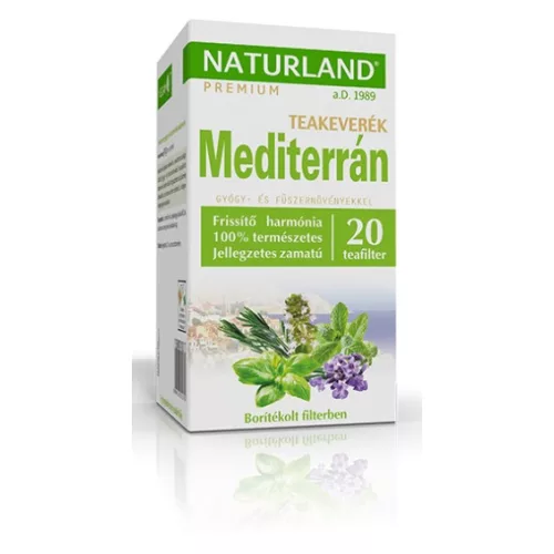 Naturland Mediterrán gyógy- és fűszernövény teakeverék 20x1,5 g