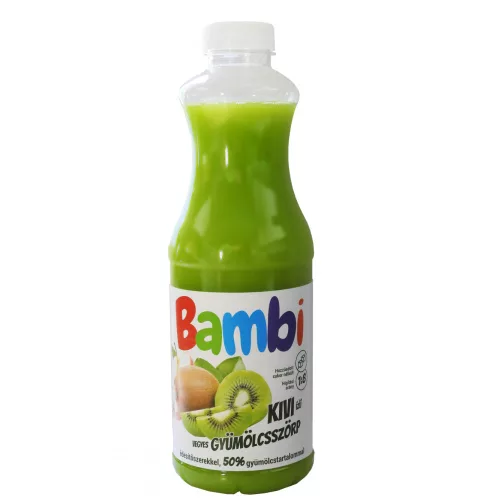 Bambi kivi ízű vegyes gyümölcsszörp édesítőszerrel 1000 ml