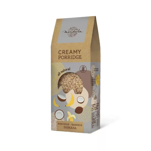 Mendula Creamy Porridge, Kókuszos-banános zabkása, 400 g